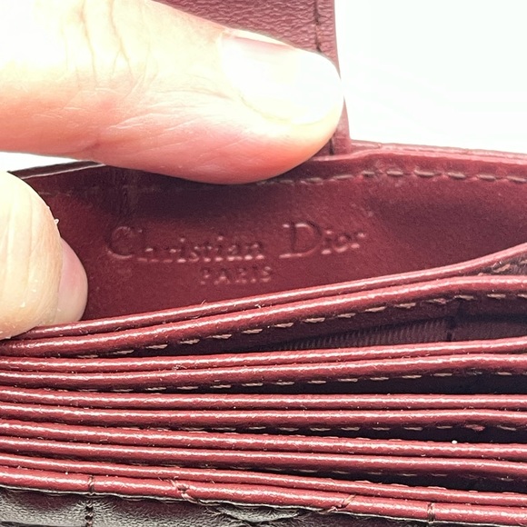 LADY DIOR 5-GUSSET CARD HOLDER ROUGE NEW DUST SHOPPING BAG BOX AUTHENTIC - Picture 10 of 13